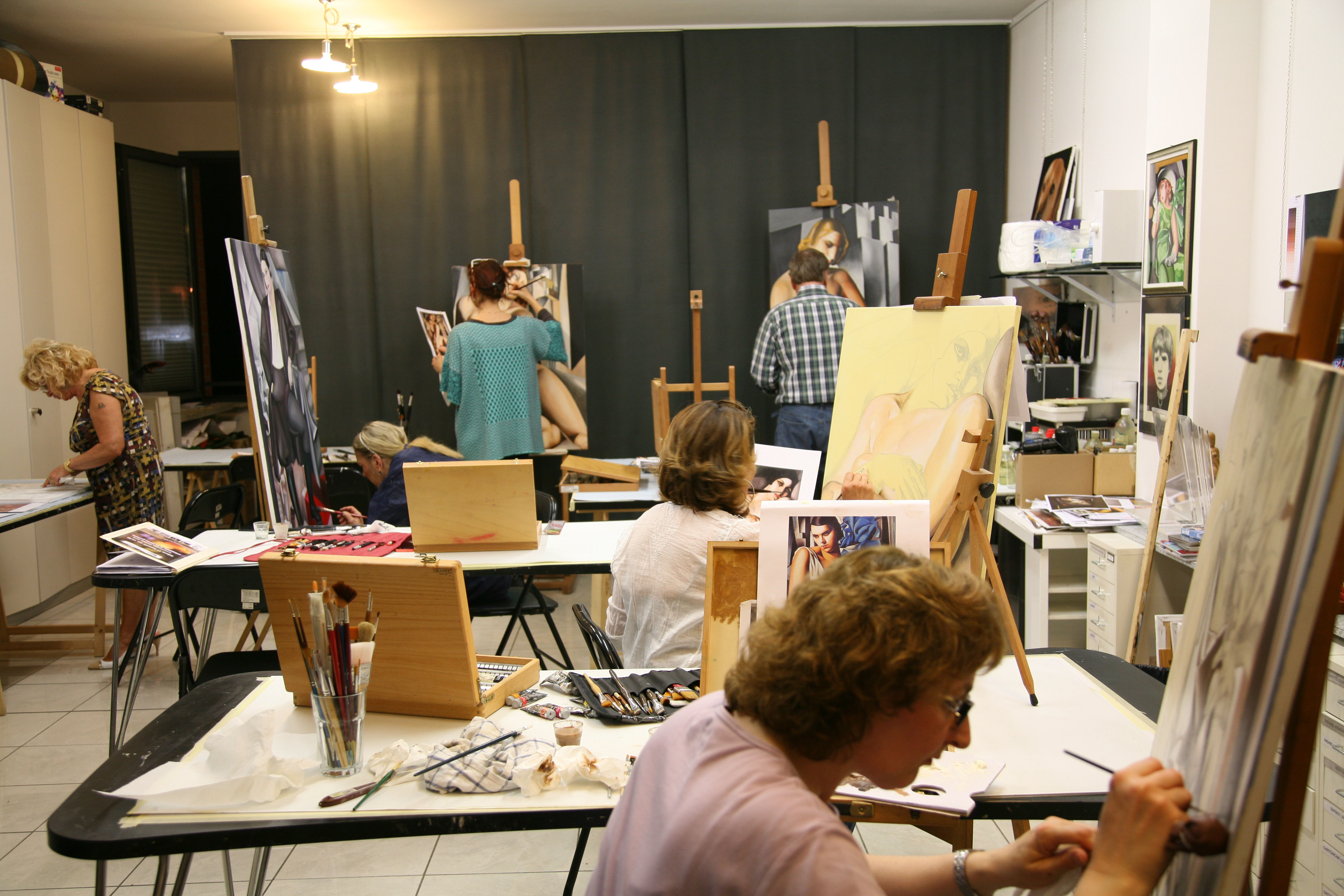 Allievi al lavoro in atelier